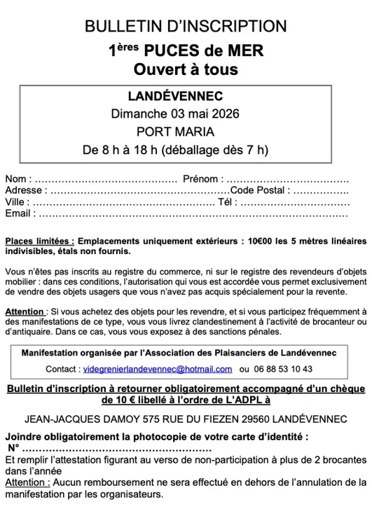 Bulletin d'inscription